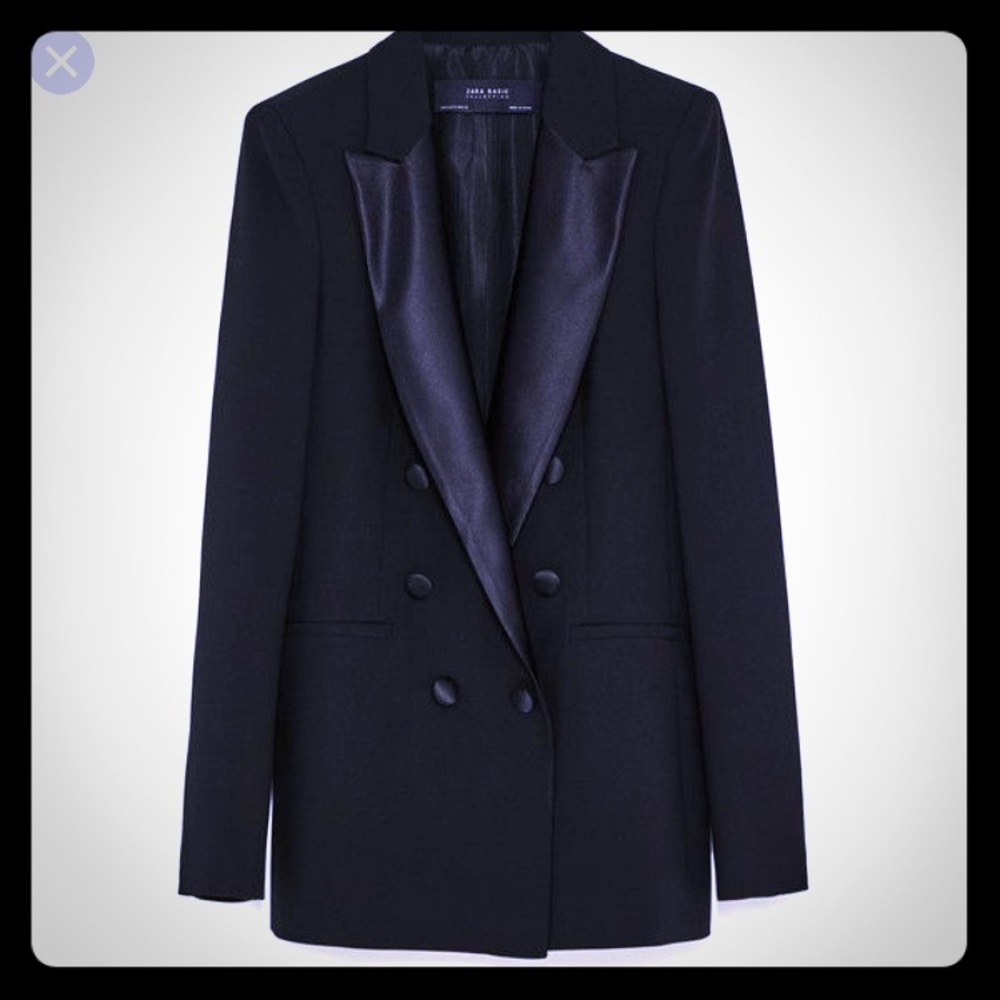 ZARA DOUBLE BREASTED SMOKING BLAZER!!